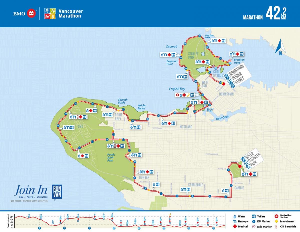 Landkarte von vancouver-marathon