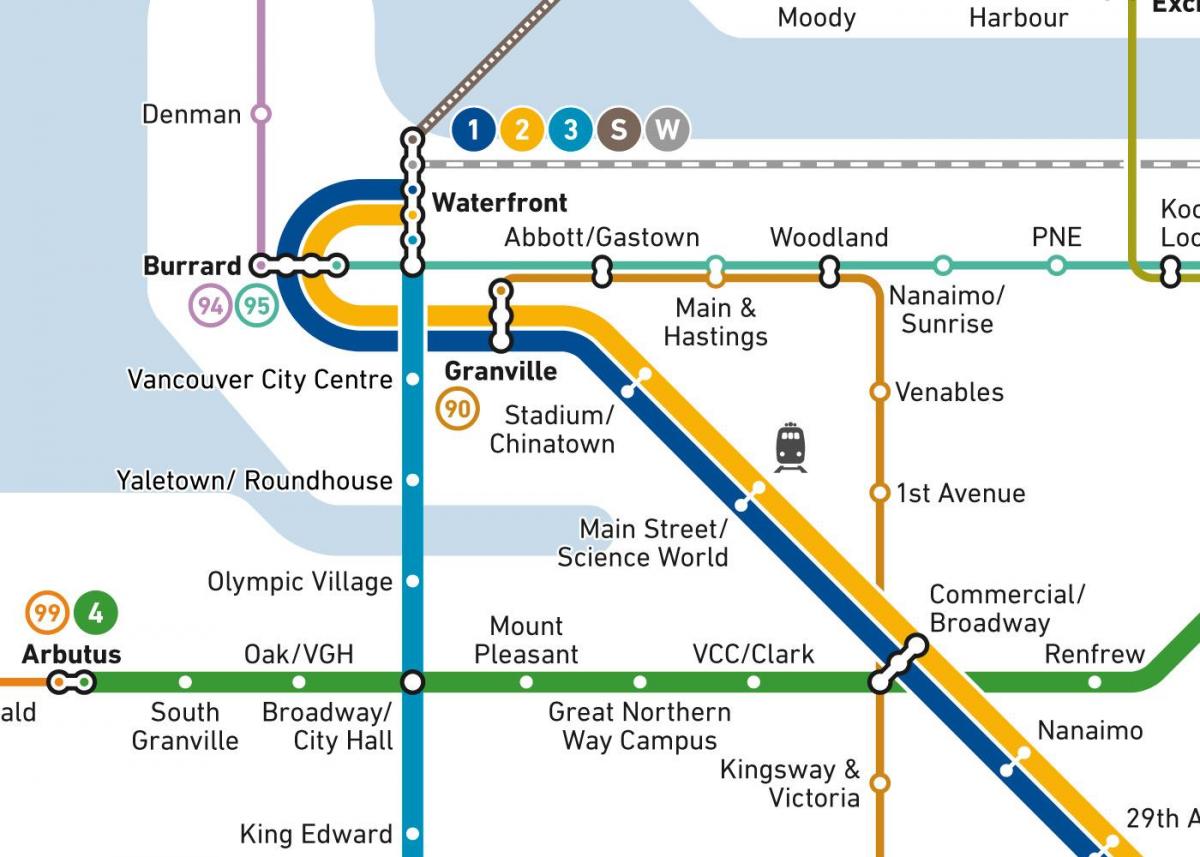 Karte von burrard station
