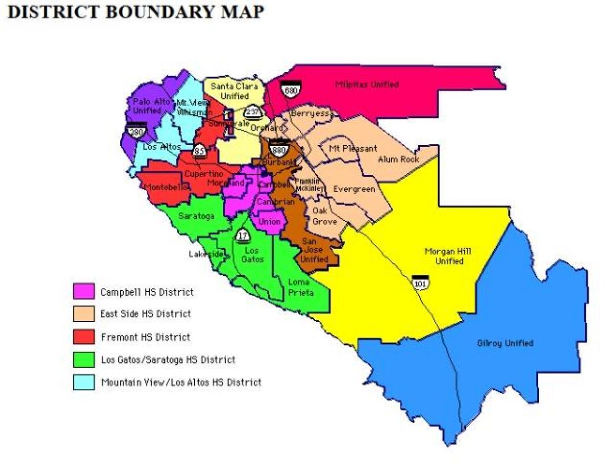 Karte von evergreen school district