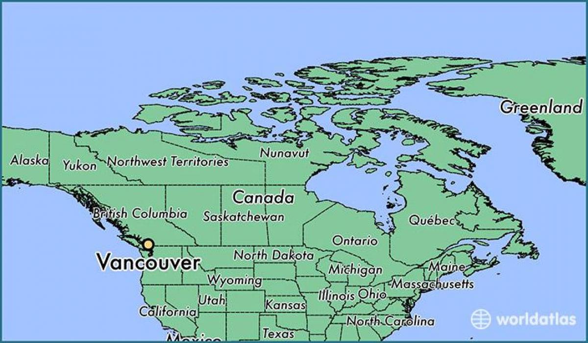 Karte von Kanada zeigen, vancouver