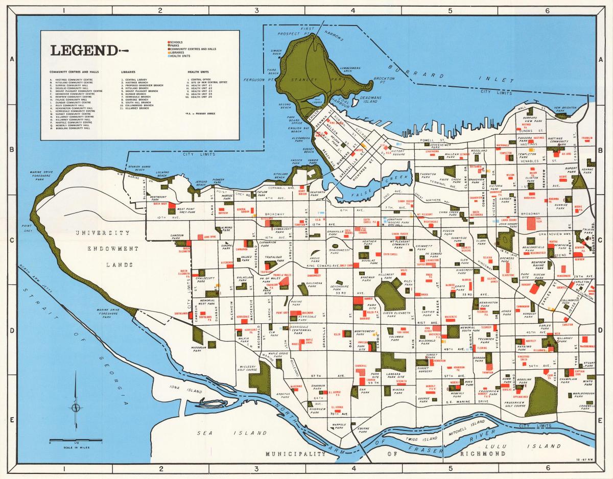 Karte von vancouver community