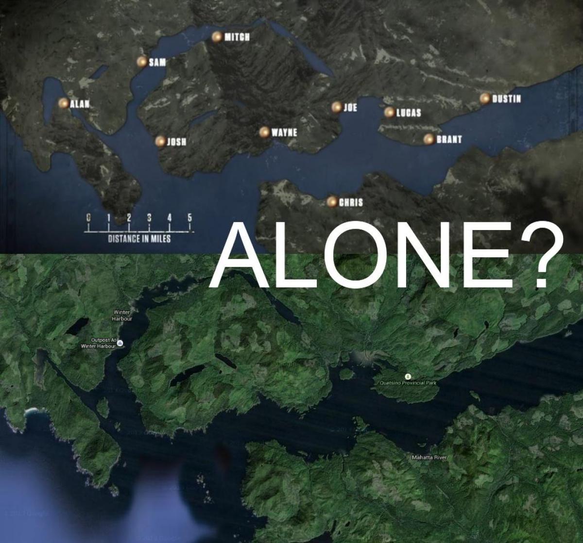 Karte von vancouver island allein