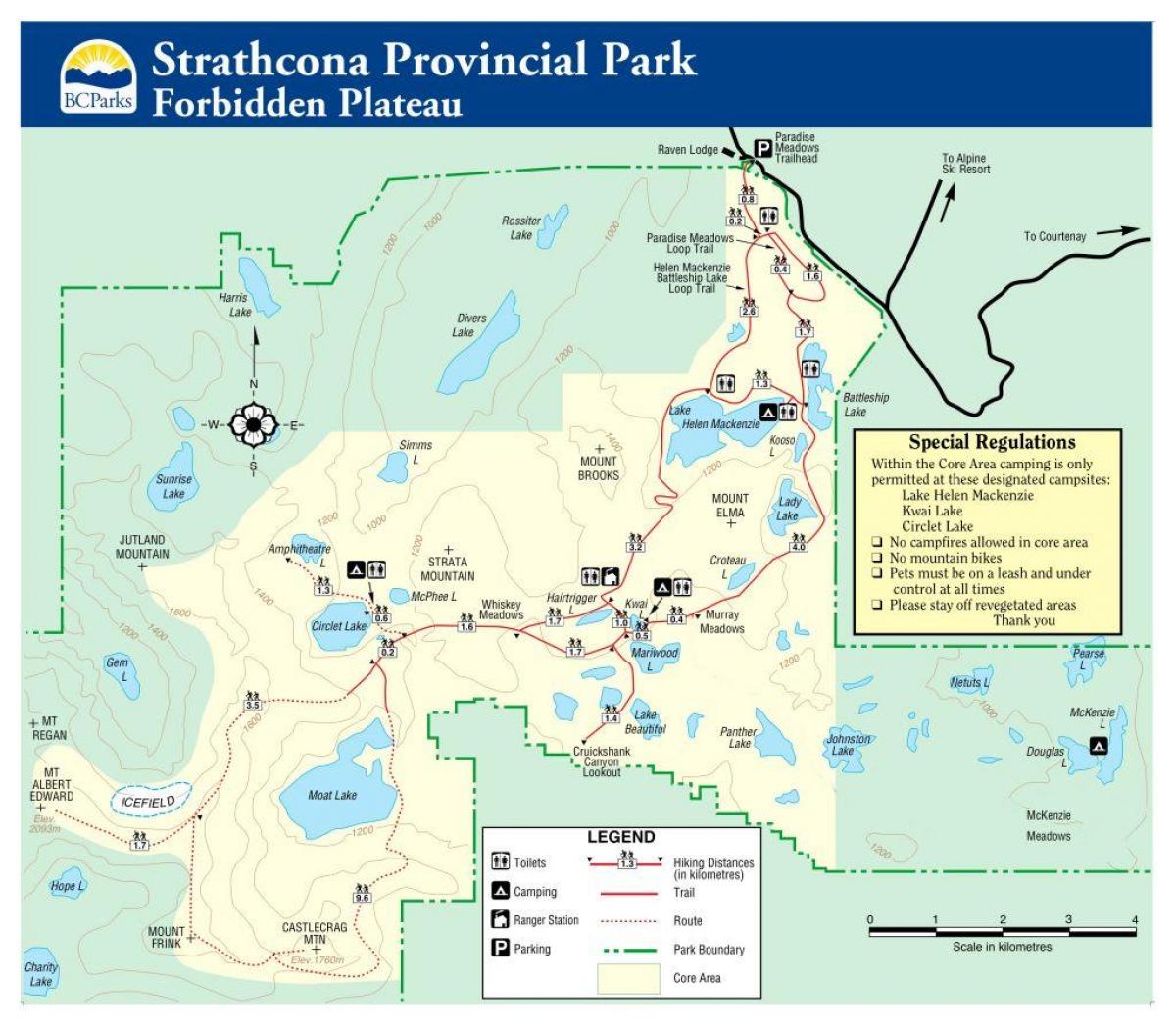 Karte von vancouver island provincial parks