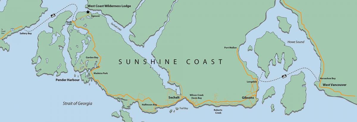 west coast vancouver island Karte