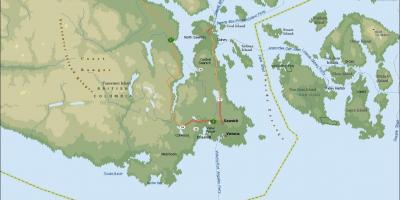 Karte von das Saanich vancouver island