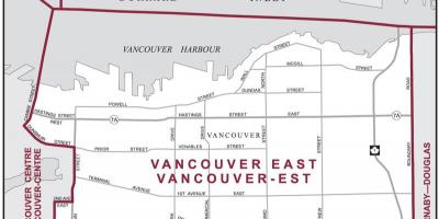 Karte von Ost-vancouver 