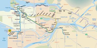 Vancouver U-Bahn-Karte