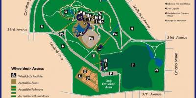 Karte von queen elizabeth park vancouver