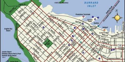 Karte von vancouver city centre