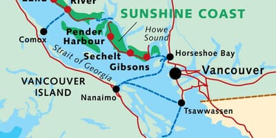 Landkarte von vancouver-Fähre
