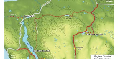 Karte von vancouver island, Höhlen