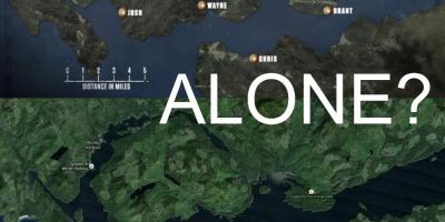 Karte von vancouver island allein
