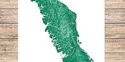 Landkarte von vancouver-Insel der Kunst
