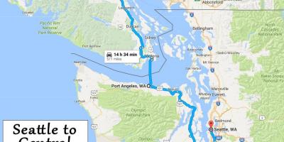 Karte von vancouver island road trip