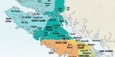 Karte von vancouver island Weingüter
