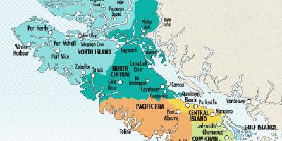 Karte von vancouver island Weingüter