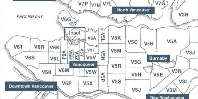 Vancouver island Postleitzahlen Karte